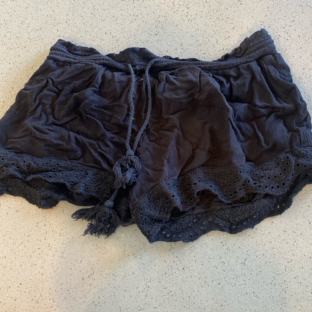 Black lined shorts